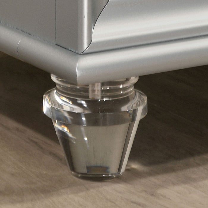 Commode contemporaine Maddie Silver de Furniture of America, modèle CM7899SV-C