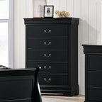 Commode Louis Philippe noire de style transitionnel, modèle FM7866BK-C, de Furniture of America