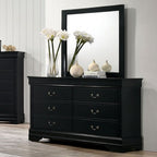 Furniture of America Louis Philippe Black Transitional Dresser Model FM7866BK-D