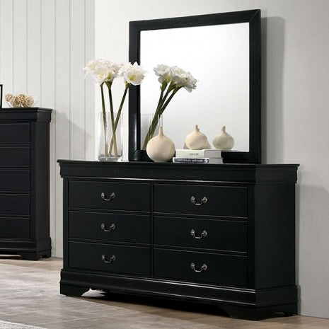 Furniture of America Louis Philippe Black Transitional Dresser Model CM7966BK-D