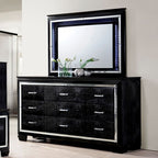 Miroir contemporain noir Bellanova de Furniture of America, modèle CM7979BK-M