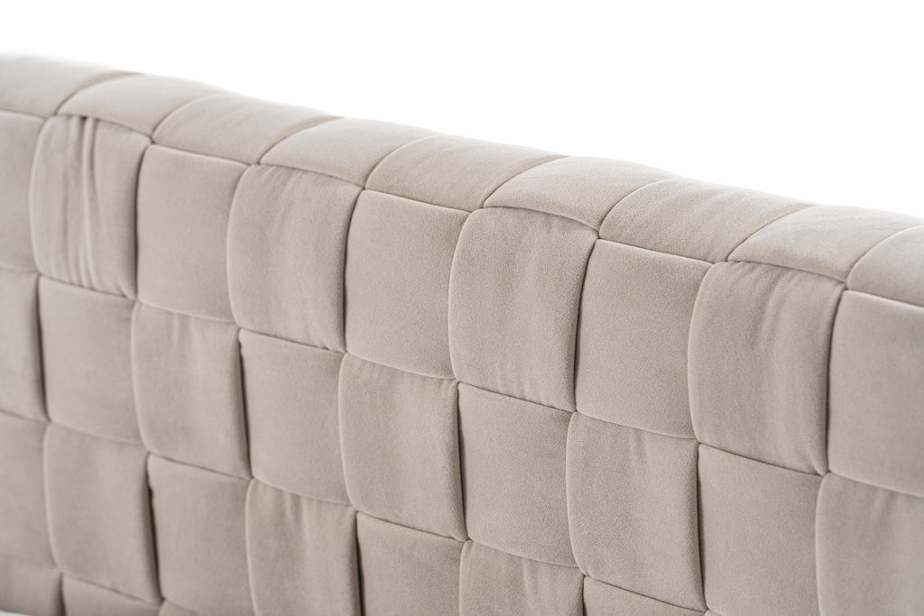 Modrest Concord Modern Grey Velvet & Black Marble & Black Ash & Aluminum Bedroom Set Model VGVC-BD2311-2301-SET