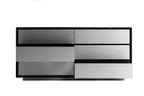 Modrest Concord Modern Black Marble & Black Ash & Aluminum Dresser Model VGVC-J2301-D