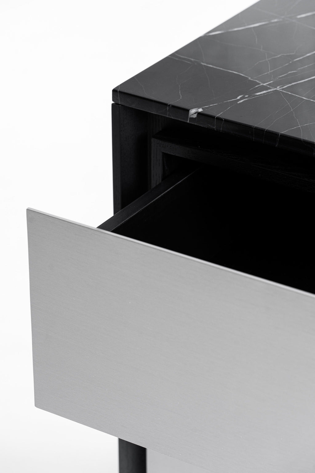 Modrest Concord Modern Black Marble & Black Ash & Aluminum Dresser Model VGVC-J2301-D