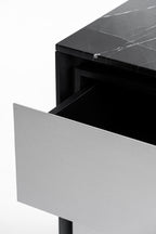 Modrest Concord Modern Black Marble & Black Ash & Aluminum Dresser Model VGVC-J2301-D