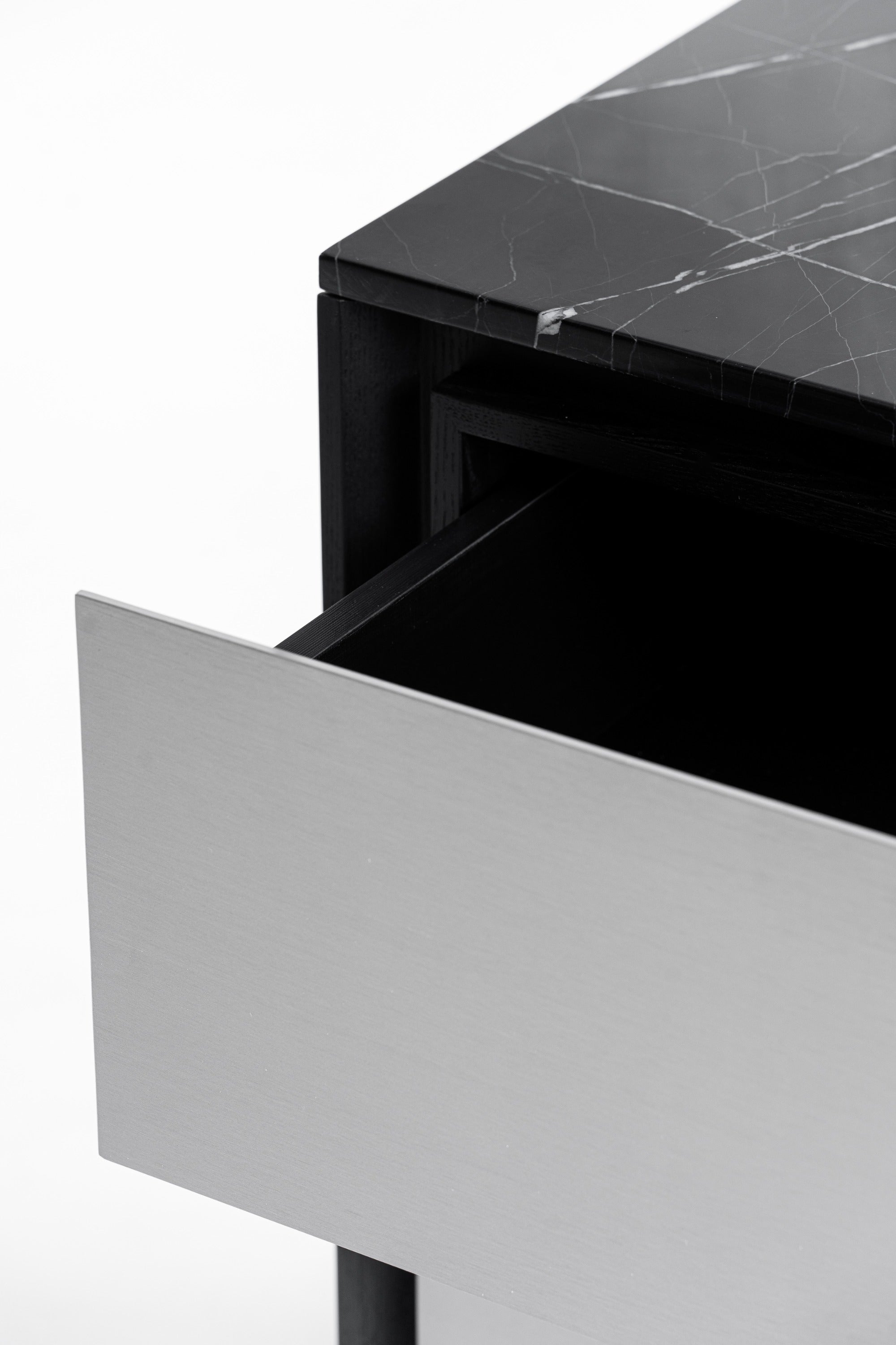 Modrest Concord Modern Black Marble & Black Ash & Aluminum Dresser Model VGVC-J2301-D