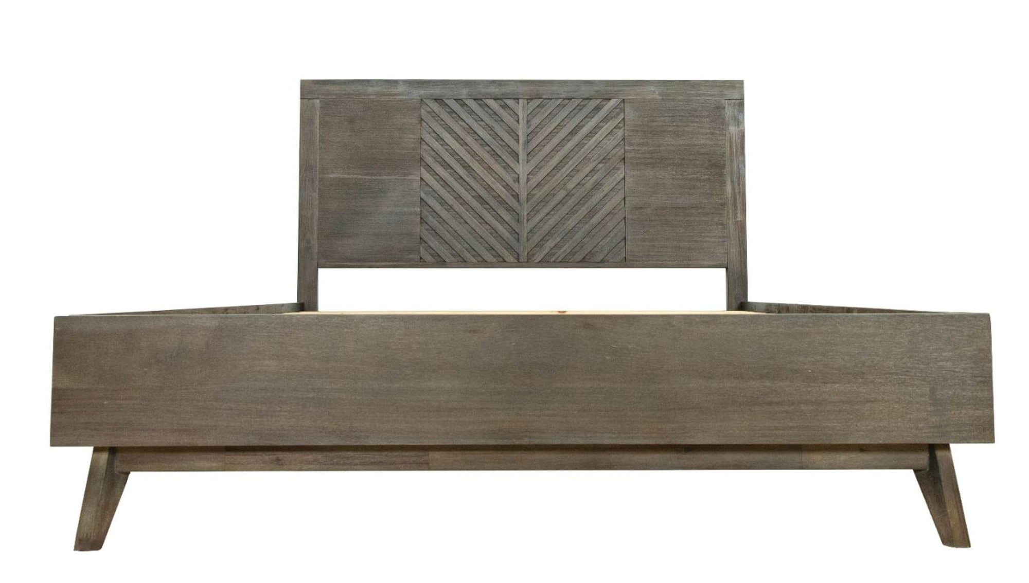 Lit Eastern King Modrest Daisy en acacia foncé, modèle VGWDKYOTO-BED-EK, milieu du siècle