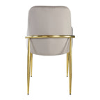 ACME Barnard Gray Velvet & Mirrored Gold Side Chair (Set-2) Model DN00220