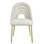 ACME Fadri Teddy Sherpa & Mirrored Gold Side Chair (Set-2) Model DN01953