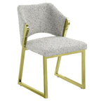 ACME Galdesa Teddy Sherpa & Mirrored Gold Side Chair (Set-2) Model DN02107
