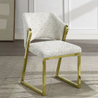 ACME Galdesa Teddy Sherpa & Mirrored Gold Side Chair (Set-2) Model DN02107