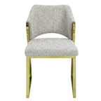 ACME Galdesa Teddy Sherpa & Mirrored Gold Side Chair (Set-2) Model DN02107