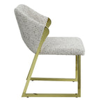 ACME Galdesa Teddy Sherpa & Mirrored Gold Side Chair (Set-2) Model DN02107