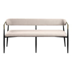 ACME Jaramillo Beige Linen & Black Bench Model DN02698