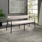 ACME Jaramillo Beige Linen & Black Bench Model DN02698A