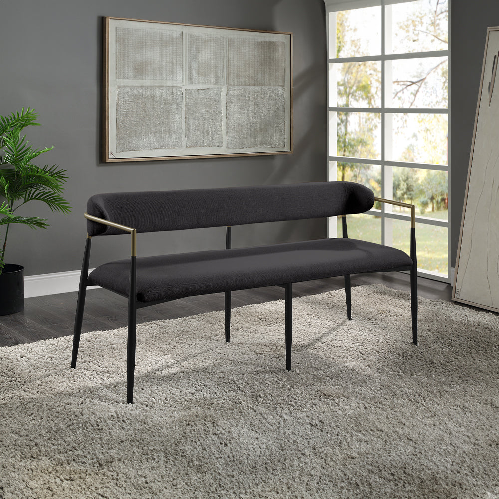 ACME Jaramillo Black Chenille & Black Bench Model DN02699