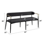 ACME Jaramillo Black Chenille & Black Bench Model DN02699