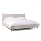 Lit Eastern King Modrest Dysart moderne en tissu gris, modèle VGMB-B029-BED-EK