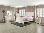 Miroir contemporain Geneva Ivory de Furniture of America, modèle EM7080IV-M