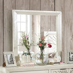 Miroir contemporain Geneva Ivory de Furniture of America, modèle EM7080IV-M