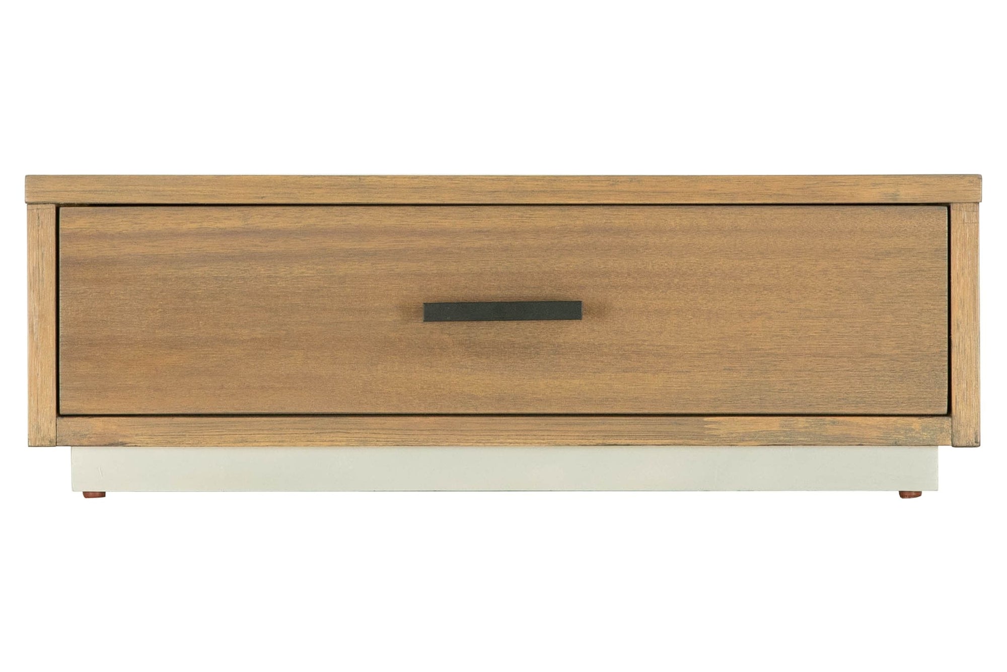 Lit contemporain Eastern King Nova Domus Fantasia en noyer et gris avec deux tables de chevet, modèle VGWDHL-W01-01-BED-2NS-LTWLT-EK