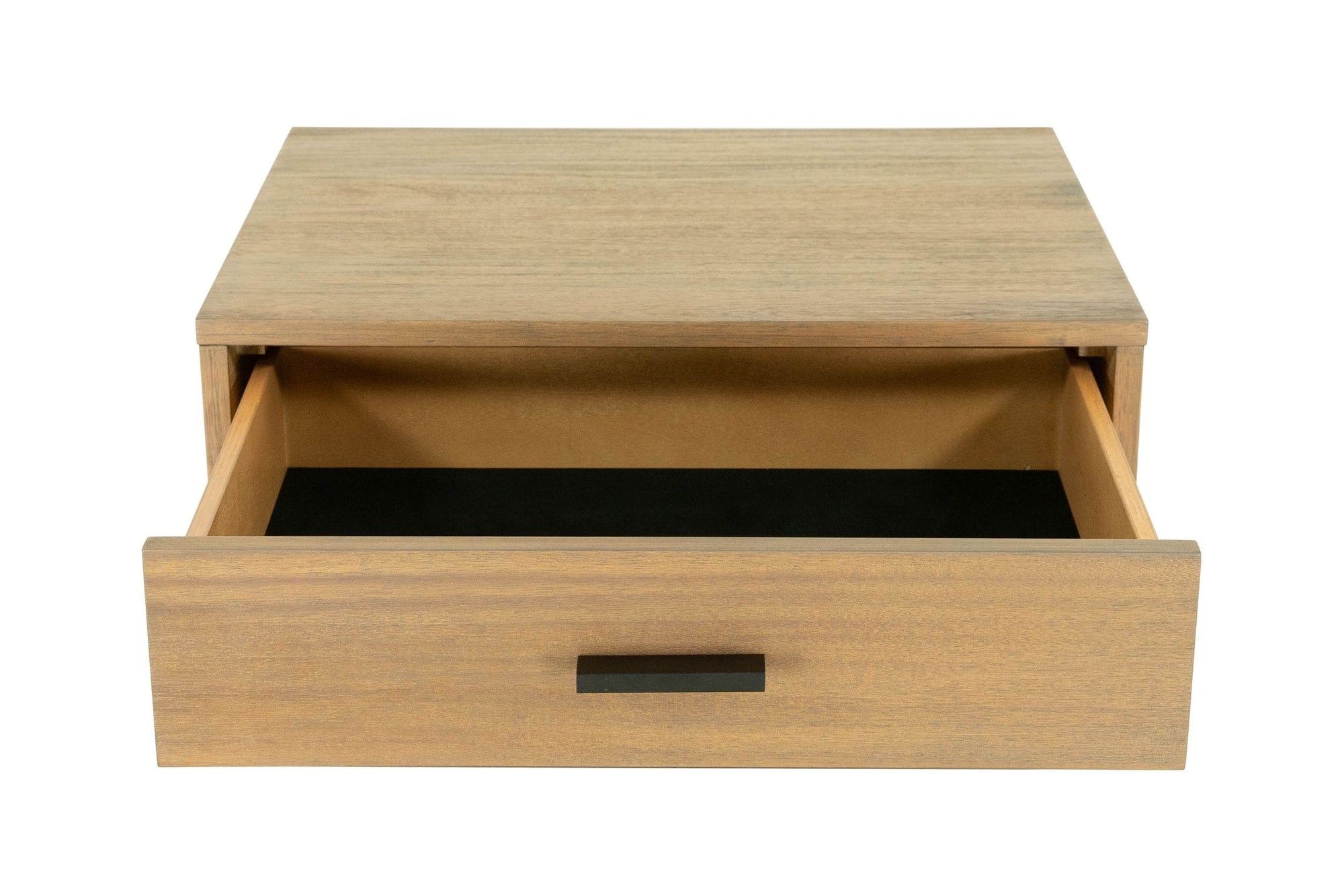 Lit contemporain Eastern King Nova Domus Fantasia en noyer et gris avec deux tables de chevet, modèle VGWDHL-W01-01-BED-2NS-LTWLT-EK