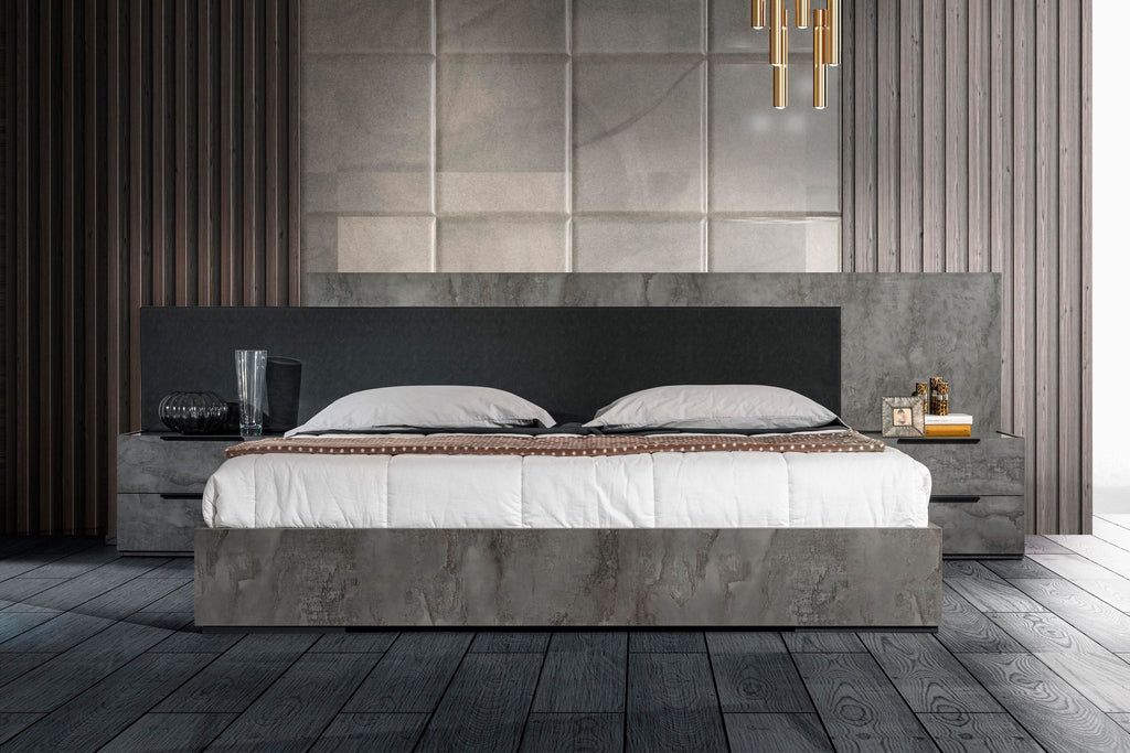 Lit California King Nova Domus Ferrara Modern Volcano Oxide Grey, modèle VGACFERRARA-BED-CK