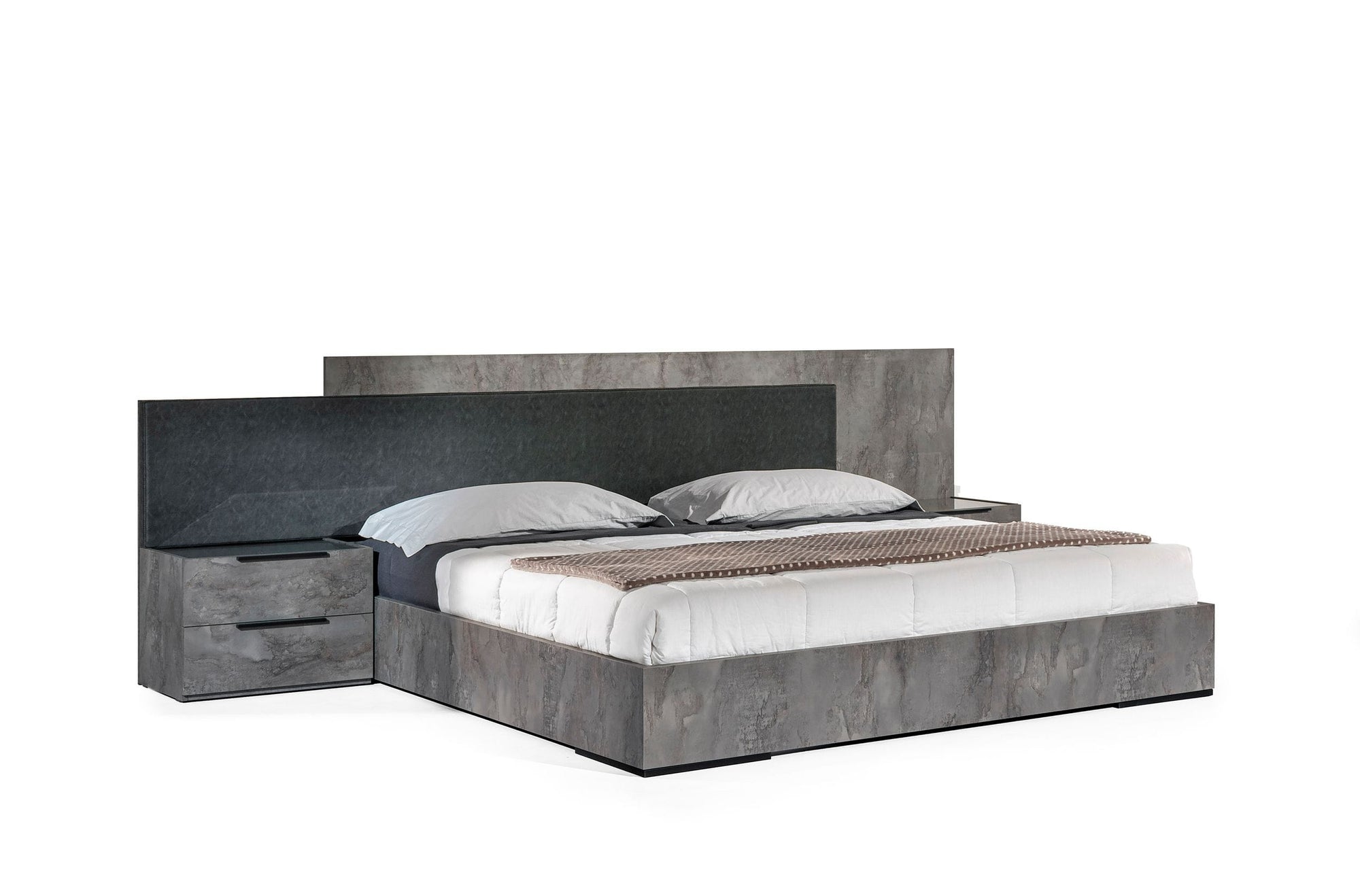 Lit Eastern King Nova Domus Ferrara Modern Volcano Oxide Grey, modèle VGACFERRARA-BED-EK