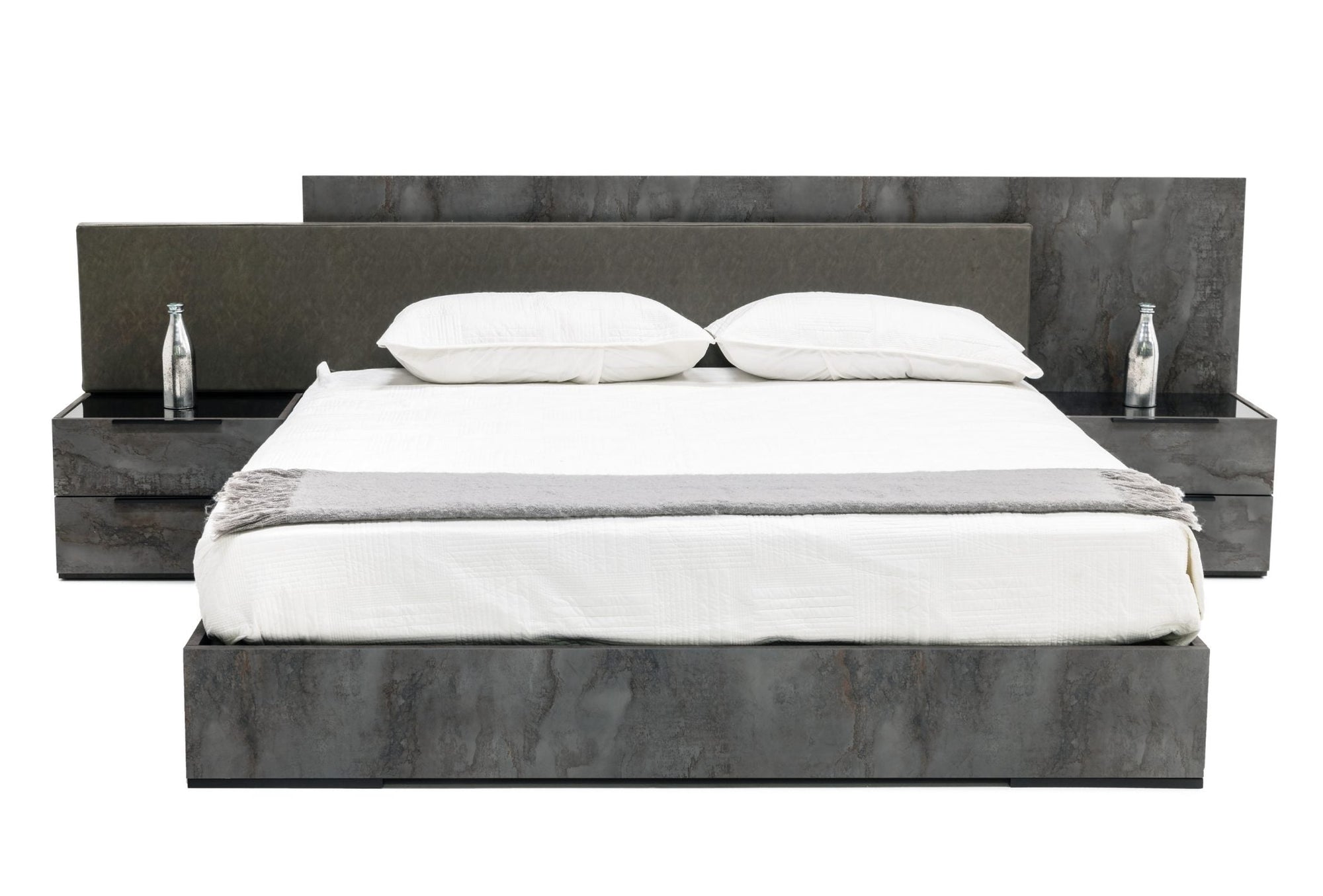 Nova Domus Ferrara Modern Volcano Oxide Grey Bedroom Set Model VGACFERRARA-SET