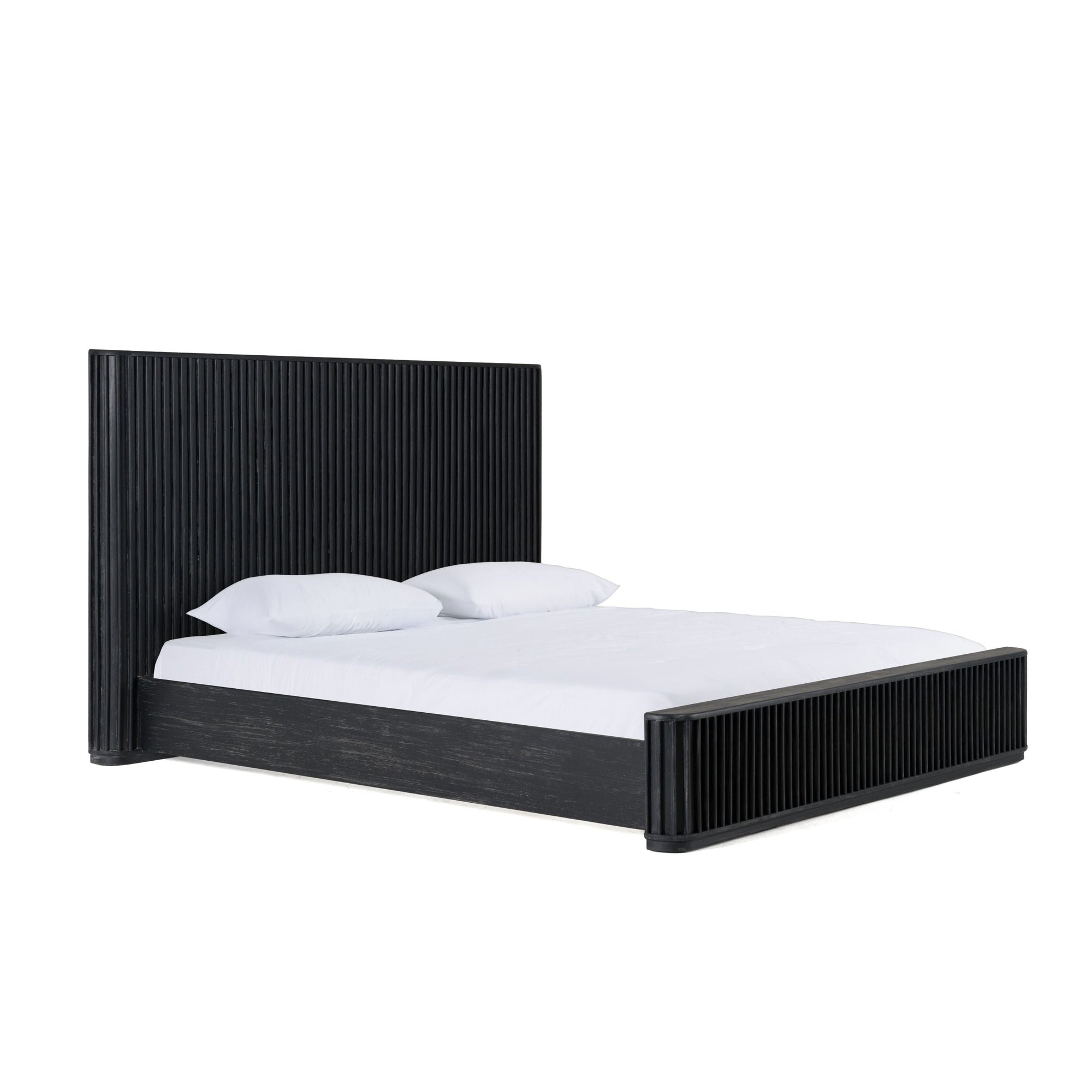 Modrest Fields Modern Black Acacia Bedroom Set Model VGWD-VGD2-SET-BLK