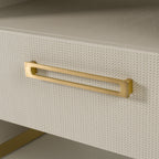 Modrest Florence Modern Beige Velvet & Leatherette Bedroom Set Model VGVC-BD2410-SET