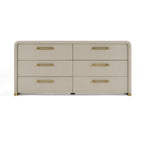 Modrest Florence Modern Beige Leatherette & Gold Dresser Model VGVC-J2410-D