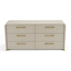 Modrest Florence Modern Beige Leatherette & Gold Dresser Model VGVC-J2410-D