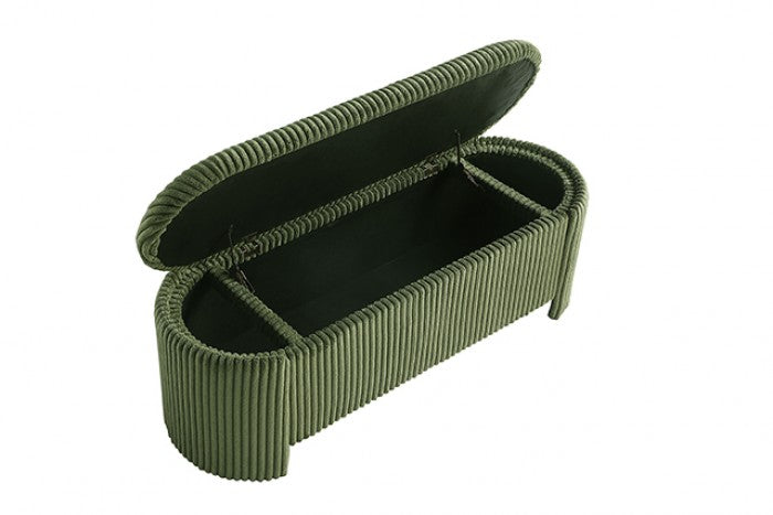 Banc de rangement contemporain Grainne Green de Furniture of America, modèle FM-AC8007GR