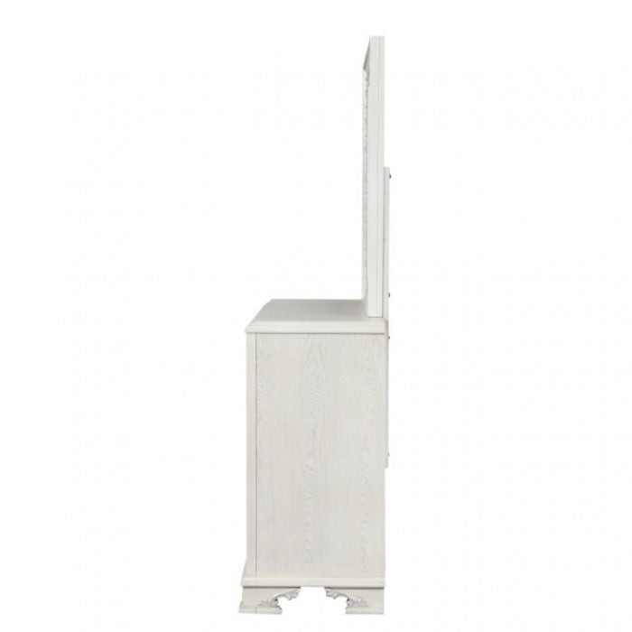 Furniture of America Stella Mia Creamy White Traditional Dresser W/Jewelry Box Model FM70000WH-D