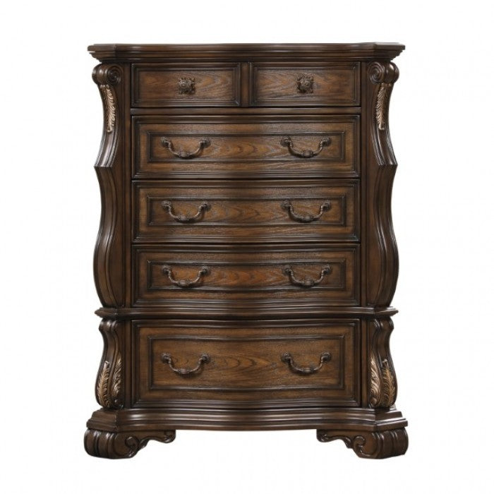 Commode traditionnelle marron foncé Leovanni, modèle FM70003DB-C de Furniture of America