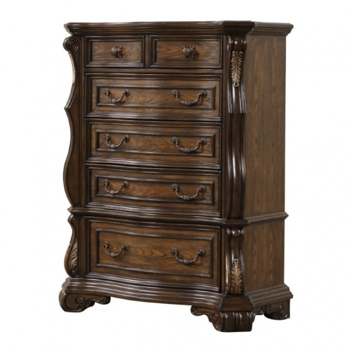 Commode traditionnelle marron foncé Leovanni, modèle FM70003DB-C de Furniture of America