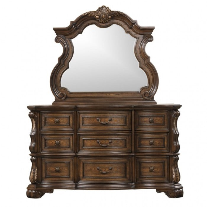 Furniture of America Leovanni Dark Brown Traditional Dresser Model FM70003DB-D