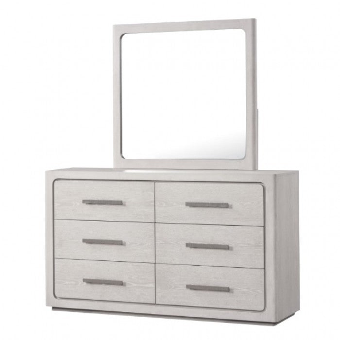 Miroir contemporain en chêne blanc Crowthorne de Furniture of America, modèle FM70100AK-M
