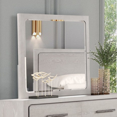 Miroir contemporain en chêne blanc Crowthorne de Furniture of America, modèle FM70100AK-M
