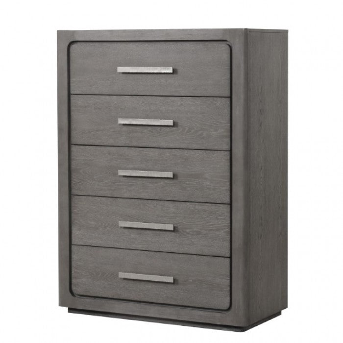 Commode contemporaine Crowthorne gris chaud, modèle FM70100GY-C de Furniture of America