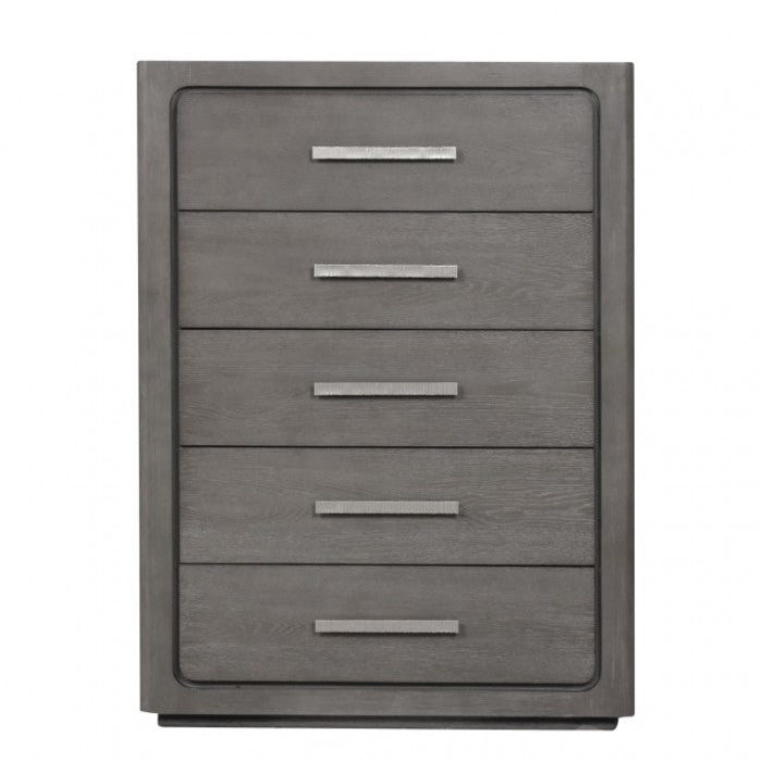 Commode contemporaine Crowthorne gris chaud, modèle FM70100GY-C de Furniture of America