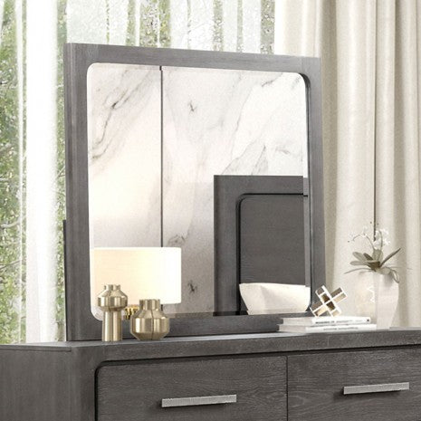 Miroir contemporain gris chaud Crowthorne de Furniture of America, modèle FM70100GY-M