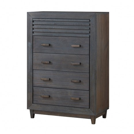 Commode transitionnelle Griffin marron anthracite de Furniture of America, modèle FM7108DB-C