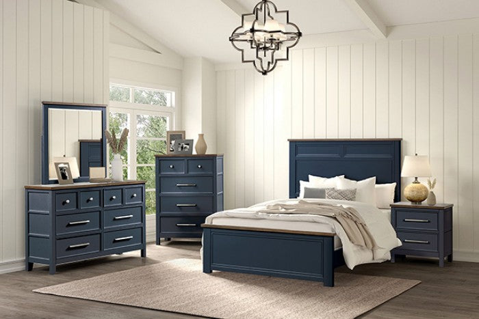 Furniture of America Pinetop Blue/Dark Brown Modern Farmhouse Dresser Model FM7171BL-D