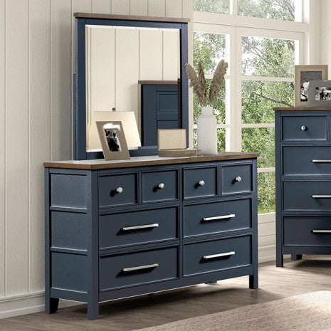 Furniture of America Pinetop Blue/Dark Brown Modern Farmhouse Dresser Model FM7171BL-D