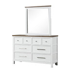 Furniture of America Pinetop White/Dark Brown Modern Farmhouse Dresser Model FM7171WH-D