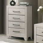 Commode contemporaine Dubuque gris clair de Furniture of America, modèle FM72003LG-C