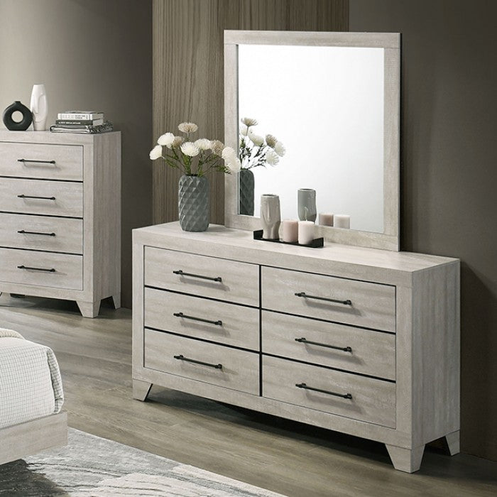 Miroir contemporain gris clair Dubuque de Furniture of America, modèle FM72003LG-M