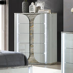 Commode contemporaine Cleburne gris clair de Furniture of America, modèle FM72011LG-C